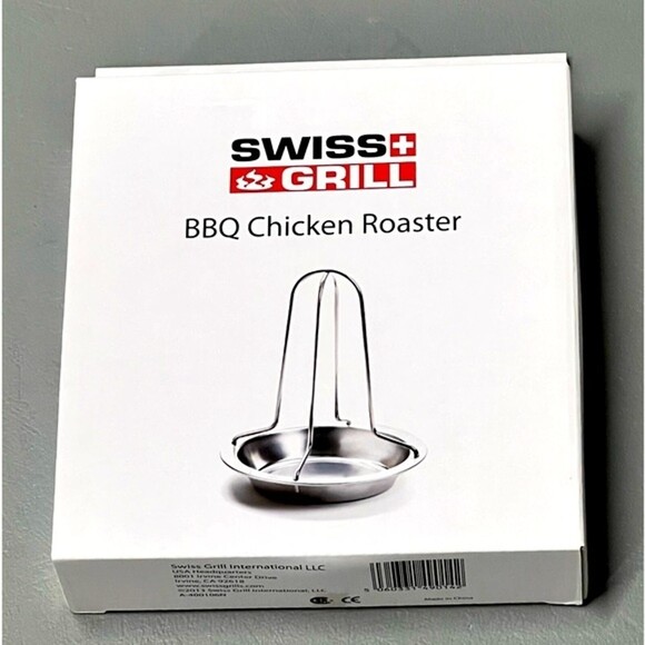 SWISS GRILL BARBECUE BEER CAN CHICKEN ROASTER STAND BBQ New - No Box - Picture 7 of 8